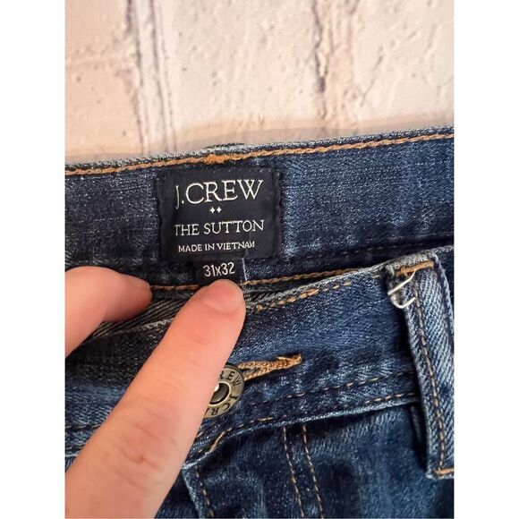 J. Crew Men's 31x32 The Sutton Straight Leg Blue Jeans Dark Denim Classic Casual - Picture 10 of 12